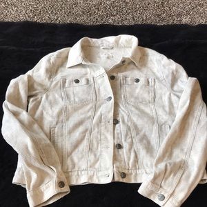 Cream and grey jean jacket!